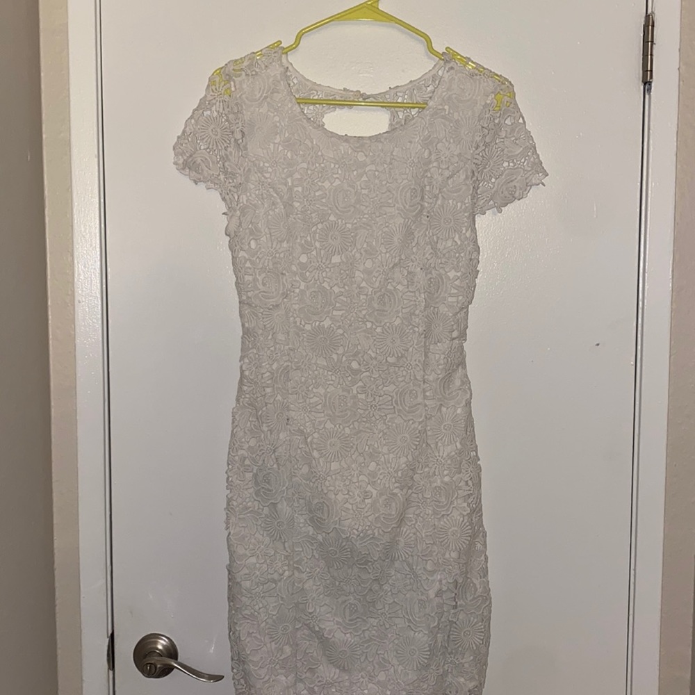 White lace dress